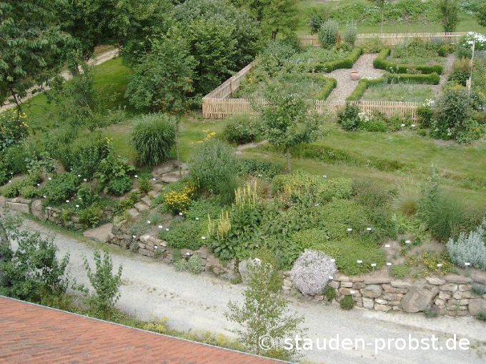 Bauerngarten vom Hausdach